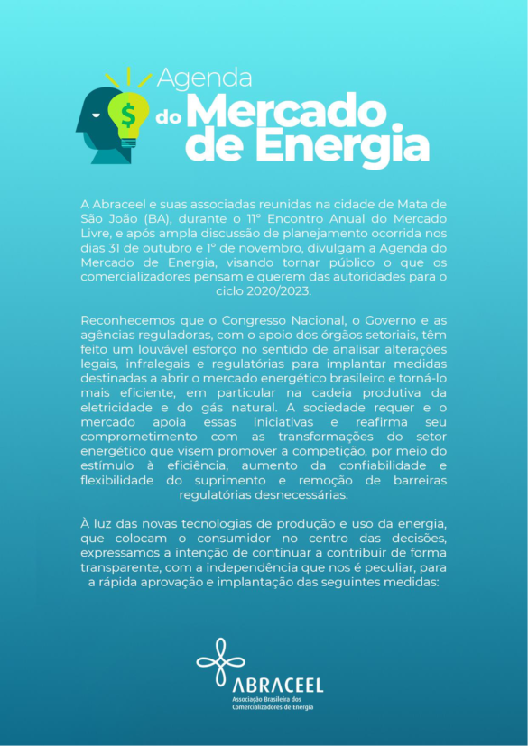 Agenda do Mercado de Energia