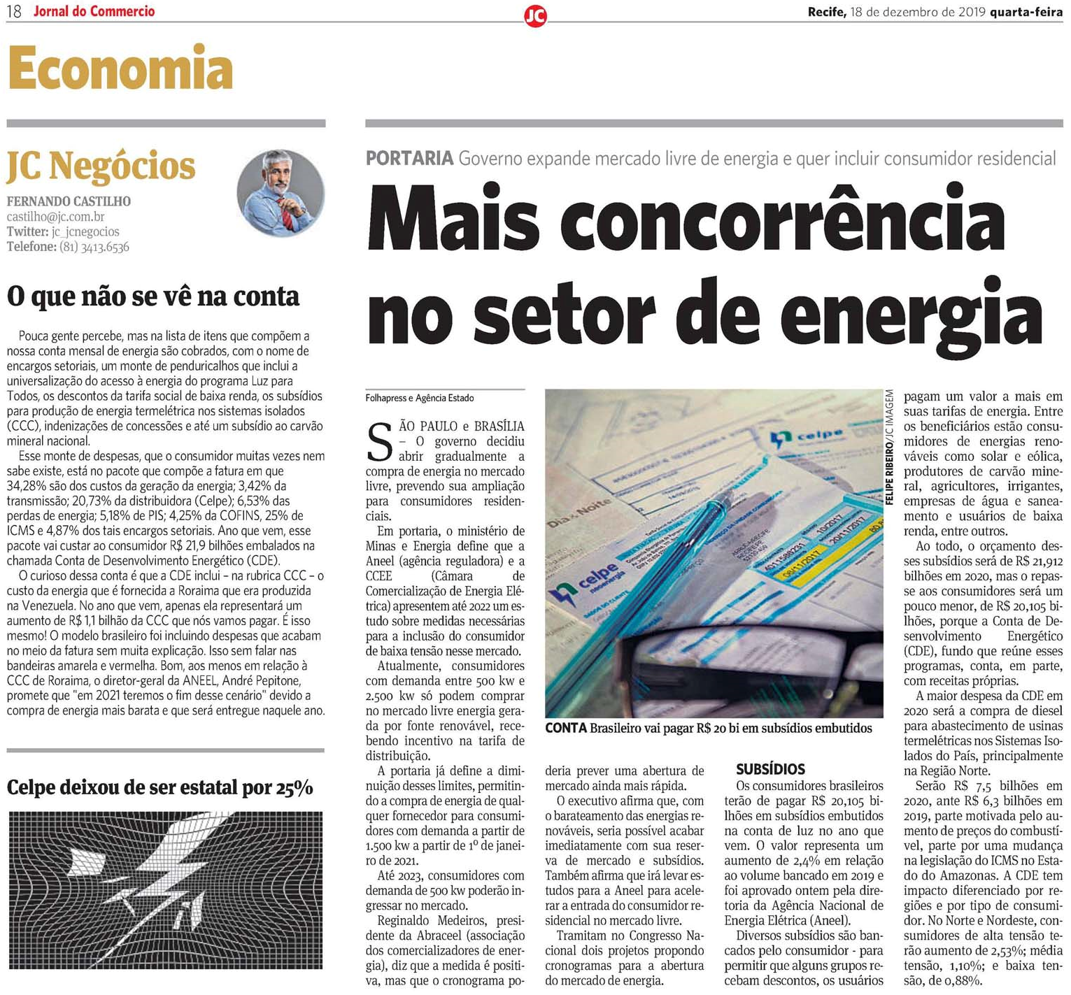 Bem-Vindos ao JORNALEGO! - Economia e Energia